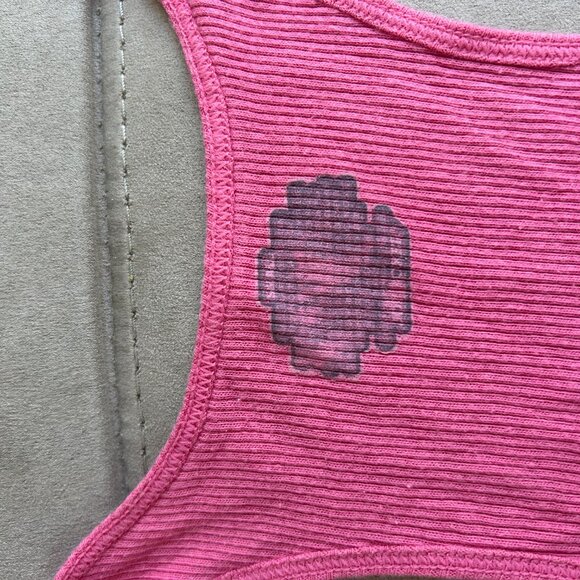 Hot Pink Ribbed Racerback Tank Top - Picture 2 of 3